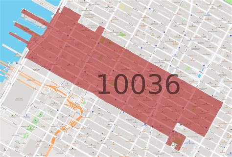 10036 Zip Code Map