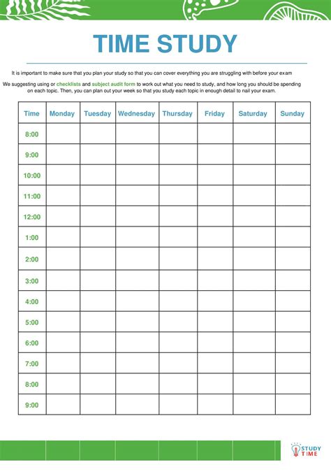 Basic Time Study Template