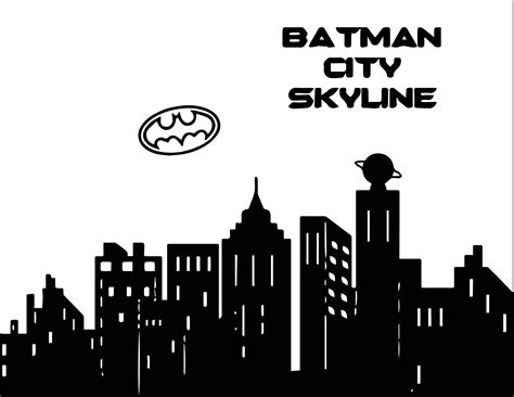 Batman Cityscape Coloring Page