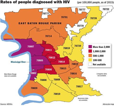 Baton Rouge Zip Codes Map