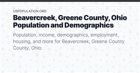 Beavercreek Ohio Demographics