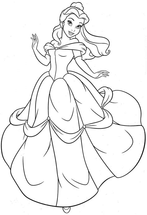Belle coloring pages for kids and adults