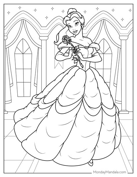 Belle coloring pages with quotes