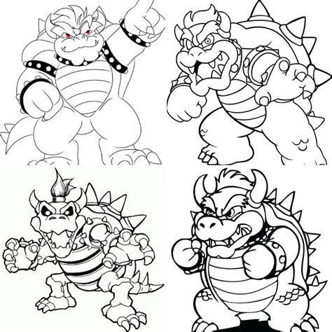 Bowser Coloring Page for Adults