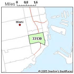 Brickell Zip Code 33130 Map