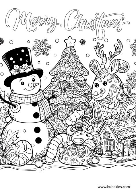 Christmas Coloring Page Themes