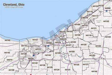 Cleveland Zip Code Map