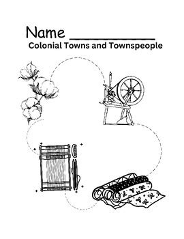 Colonial Town Coloring Page