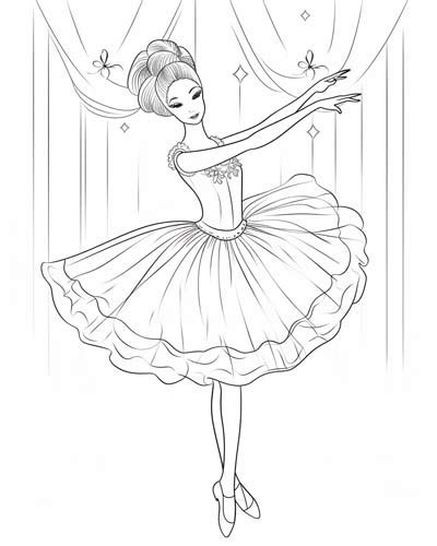 Coloring Pages Ballet Dancer