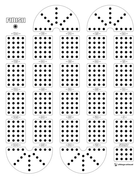 Cribbage Board Template with Game Tracker