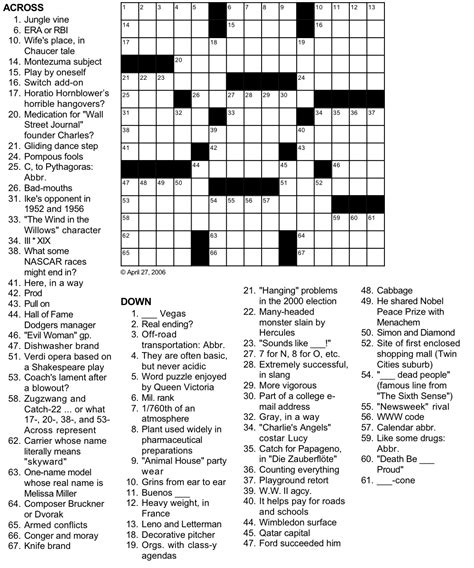 Crossword Clues