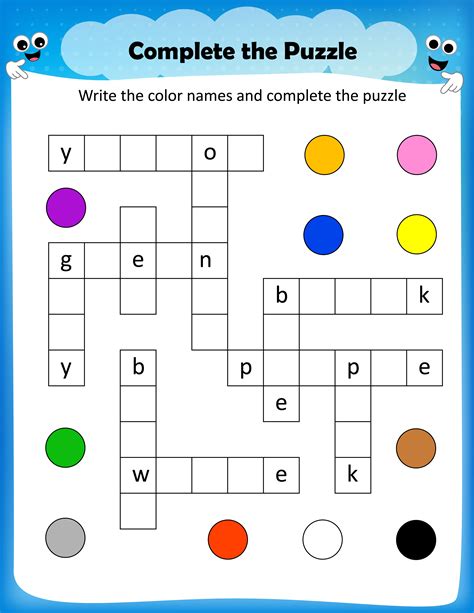 Crossword Puzzles For Kids