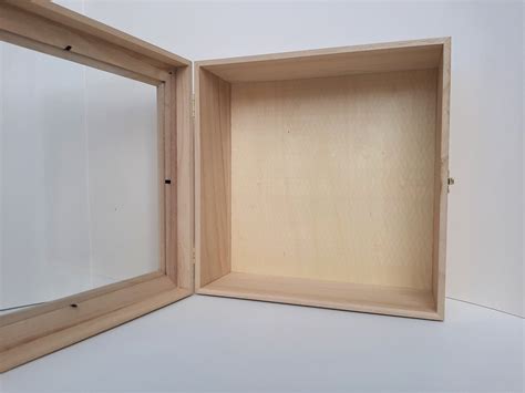 A shadow box with a deep frame