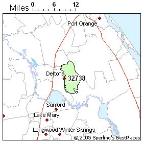 Deltona FL Zip Code Map