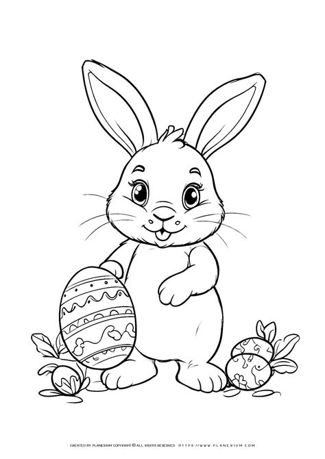 Easter Bunny Coloring Pages For Preschoolers