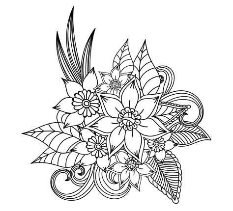 Floral Designs Coloring Pages