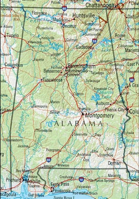 Gadsden Alabama Map