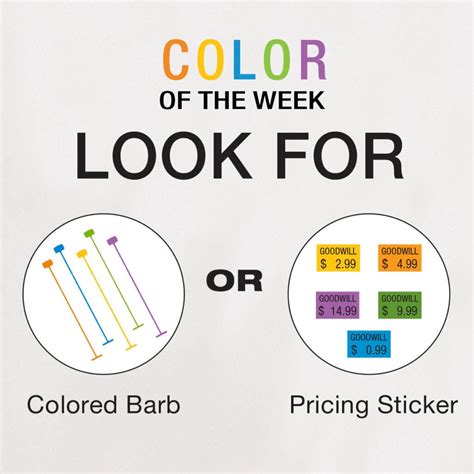Goodwill Color Of The Week Shop By Color Code