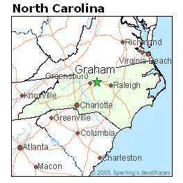 Graham NC 27253 Map