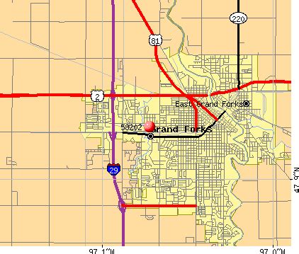 Grand Forks Zip Code Map