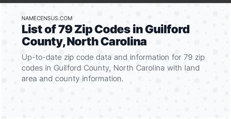 Guilford Zip Code Map