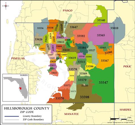 Hillsborough County Zip Code Map