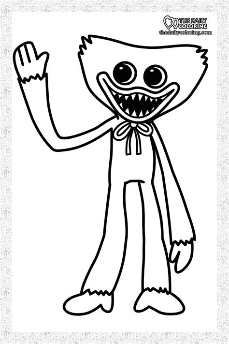 Huggy Wuggy Coloring Pages
