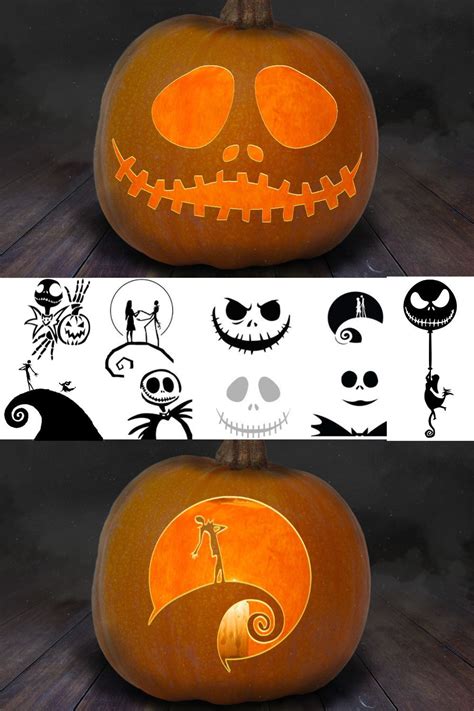 Jack Skellington Pumpkin Carving Template