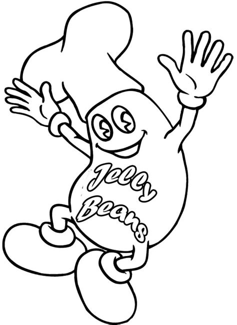 Jelly Bean Coloring Page