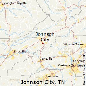 Johnson City, TN Map