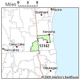 Kenosha Wisconsin Zip Code Map