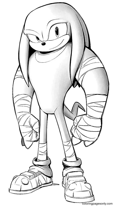 Knuckles Coloring Pages