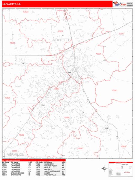 Lafayette Zip Code Map
