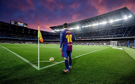 Messi in a Soccer Stadium