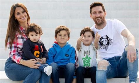 Messi with His Family