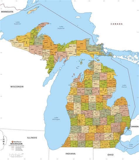 Michigan Zip Code Map
