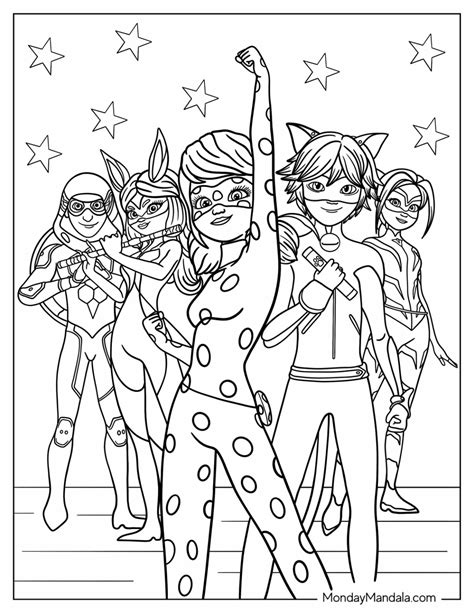 Miraculous Ladybug Character Coloring Pages