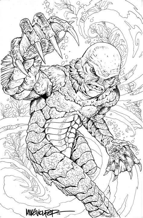 Monsters And Creatures Coloring Page