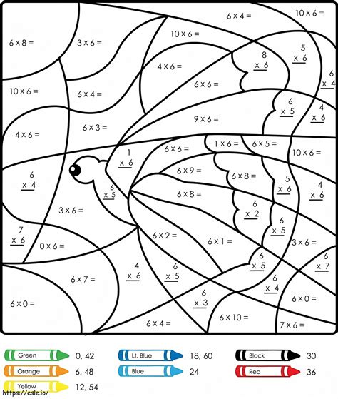 Multiplication Color By Number Fun