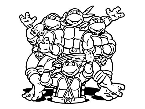 Mutant Ninja Turtles Coloring Pages For Kids
