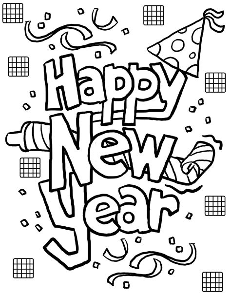New Year's Coloring Pages