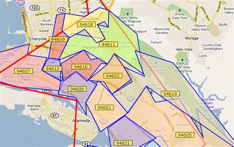 Oakland Zip Codes Map