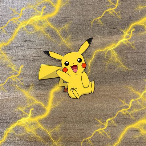 Pikachu Holding a Lightning Bolt