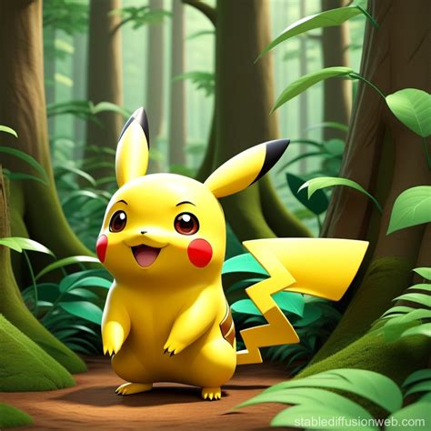 Pikachu in a Forest