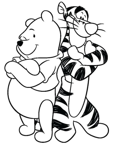 Pooh Bear Coloring Pages For Kids Character Development