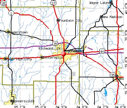 Richmond Indiana Zip Code Map