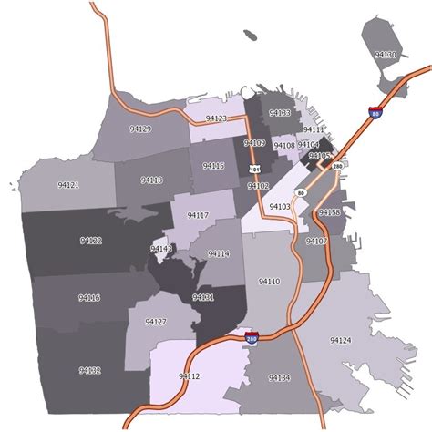San Francisco Zip Code Map