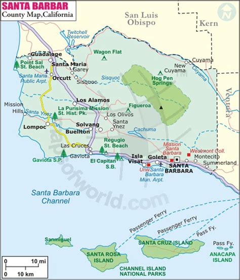 Santa Barbara County Map