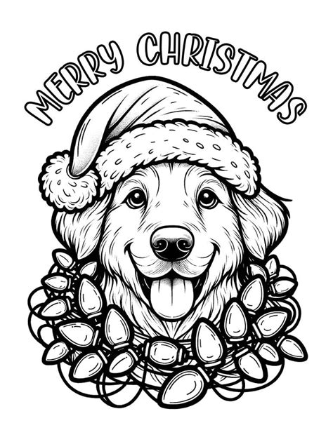 Seasonal Dog Coloring Pages