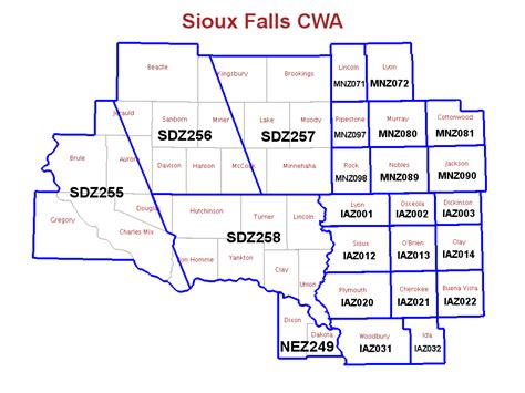 Sioux Falls Zip Code Guide And Map